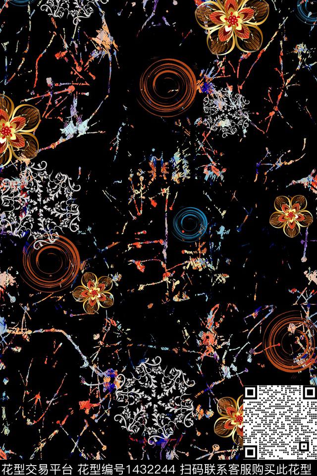 女装花卉中老年数码印花华亿平台下载（图片编号: 1432244） - 瓦栏（Walan）