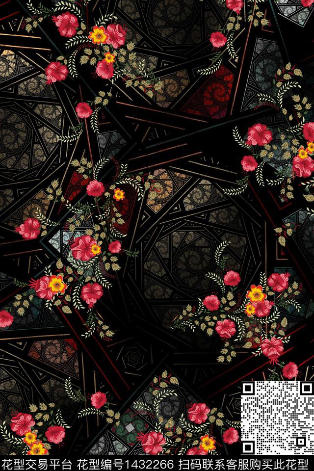 女装花卉中老年数码印花华亿平台下载（图片编号: 1432266） - 瓦栏（Walan）