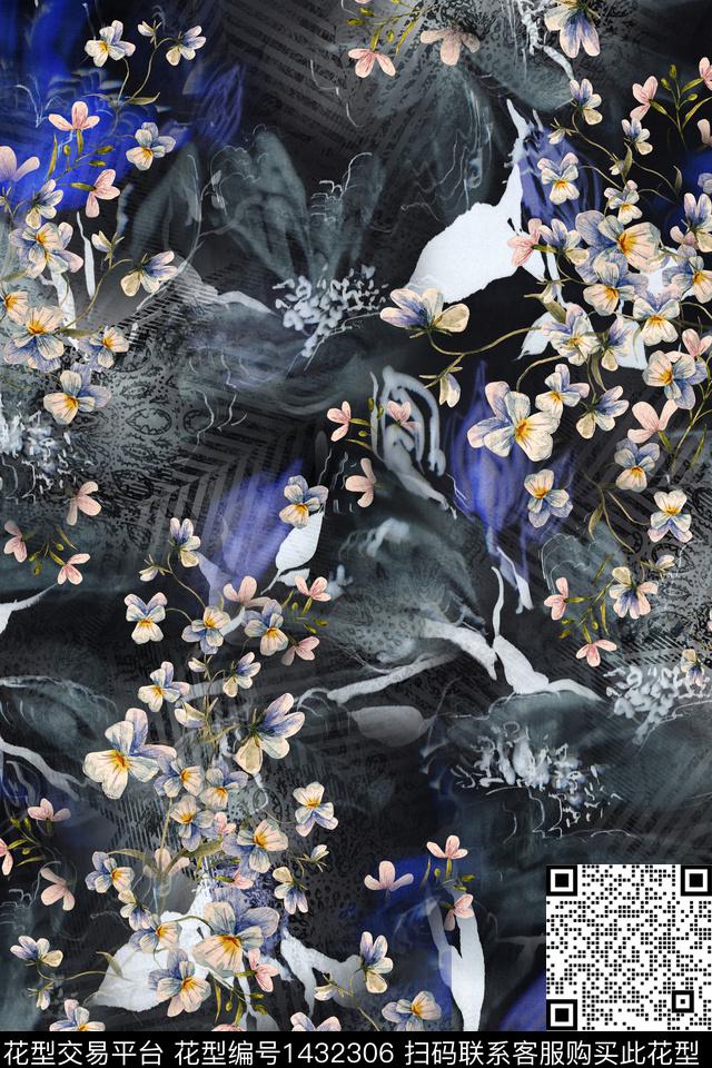 女装花卉中老年数码印花华亿平台下载（图片编号: 1432306） - 瓦栏（Walan）