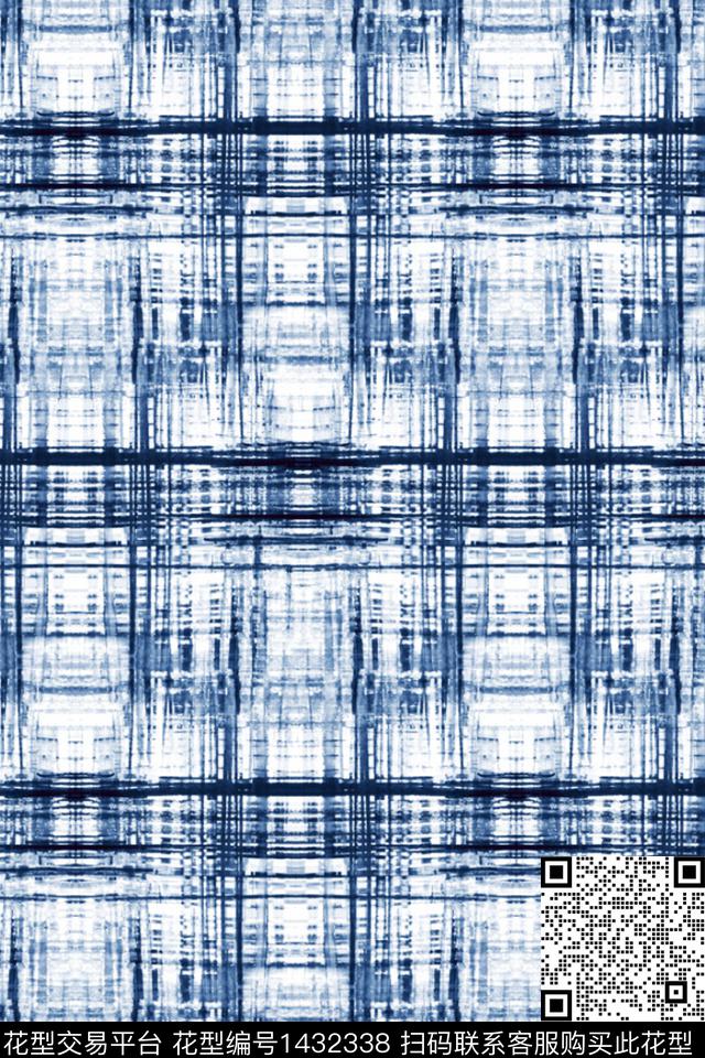 几何格子大牌风传统印花华亿平台下载（图片编号: 1432338） - 瓦栏（Walan）