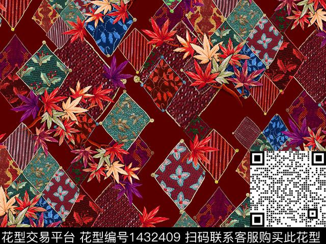 唐装鲜花数码华亿平台数码印花华亿平台下载（图片编号: 1432409） - 瓦栏（Walan）