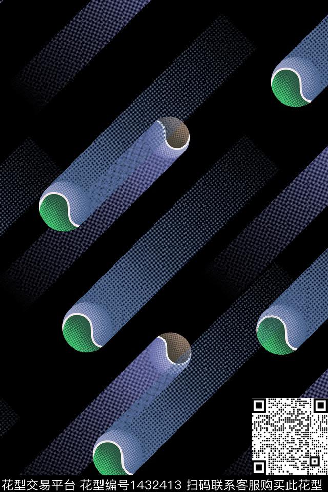 几何定位肌理科技传统印花华亿平台下载（图片编号: 1432413） - 瓦栏（Walan）