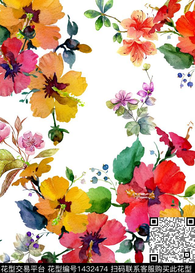 趋势华亿平台年轻女性大牌风数码印花华亿平台下载（图片编号: 1432474） - 瓦栏（Walan）