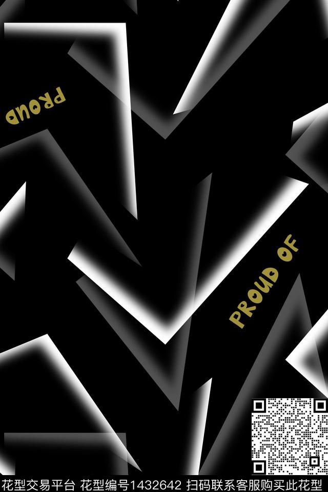 字母男装抽象男装数码印花华亿平台下载（图片编号: 1432642） - 瓦栏（Walan）