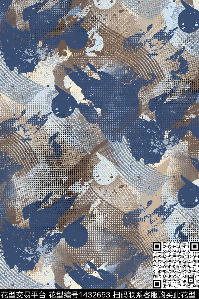 抽象男装户外家居服传统印花华亿平台下载（图片编号: 1432653） - 瓦栏（Walan）