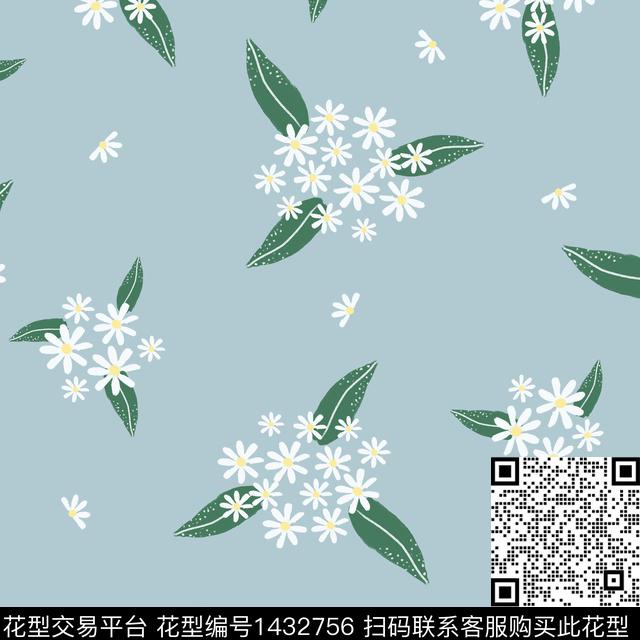 定位花花卉小碎花传统印花华亿平台下载（图片编号: 1432756） - 瓦栏（Walan）