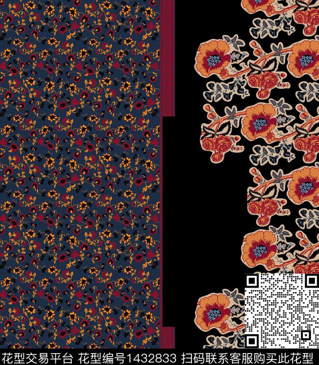 定位花花卉真丝数码印花华亿平台下载（图片编号: 1432833） - 瓦栏（Walan）