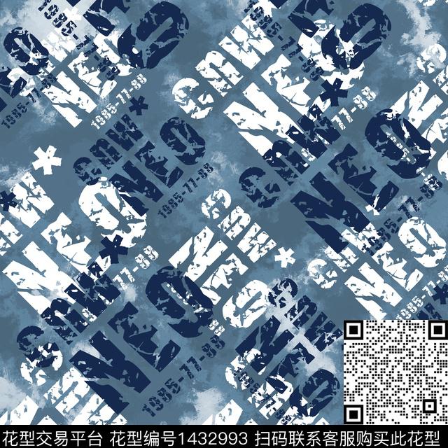 字母扎染华亿平台男装传统印花华亿平台下载（图片编号: 1432993） - 瓦栏（Walan）