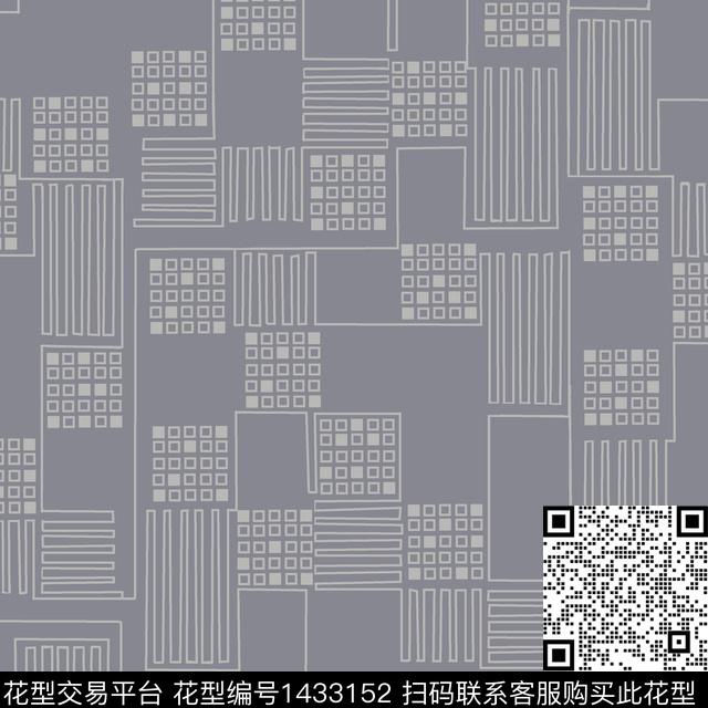 男装几何线条传统印花华亿平台下载（图片编号: 1433152） - 瓦栏（Walan）