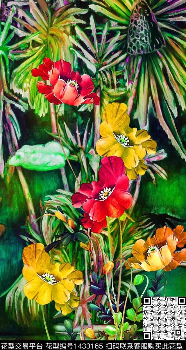 女装定位花年轻女性大牌风数码印花华亿平台下载（图片编号: 1433165） - 瓦栏（Walan）