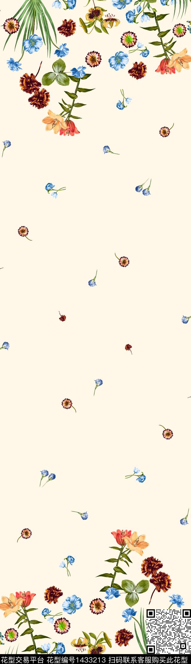 数码华亿平台女装定位花小碎花数码印花华亿平台下载（图片编号: 1433213） - 瓦栏（Walan）