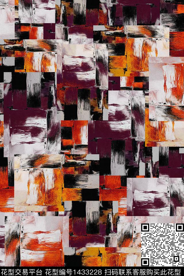 肌理大牌风休闲数码印花华亿平台下载（图片编号: 1433228） - 瓦栏（Walan）