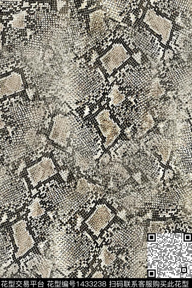 蛇纹豹纹动物纹数码印花华亿平台下载（图片编号: 1433238） - 瓦栏（Walan）