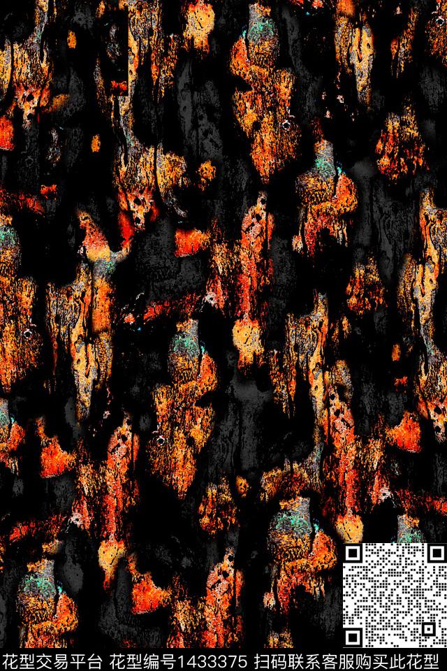 几何肌理男装数码印花华亿平台下载（图片编号: 1433375） - 瓦栏（Walan）