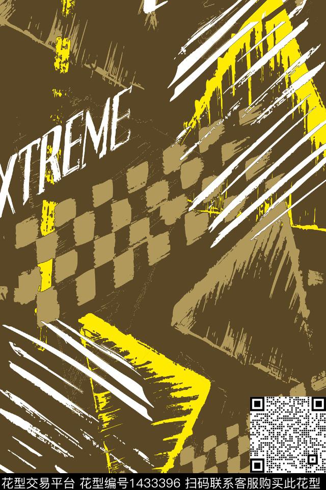 字母几何男装传统印花华亿平台下载（图片编号: 1433396） - 瓦栏（Walan）