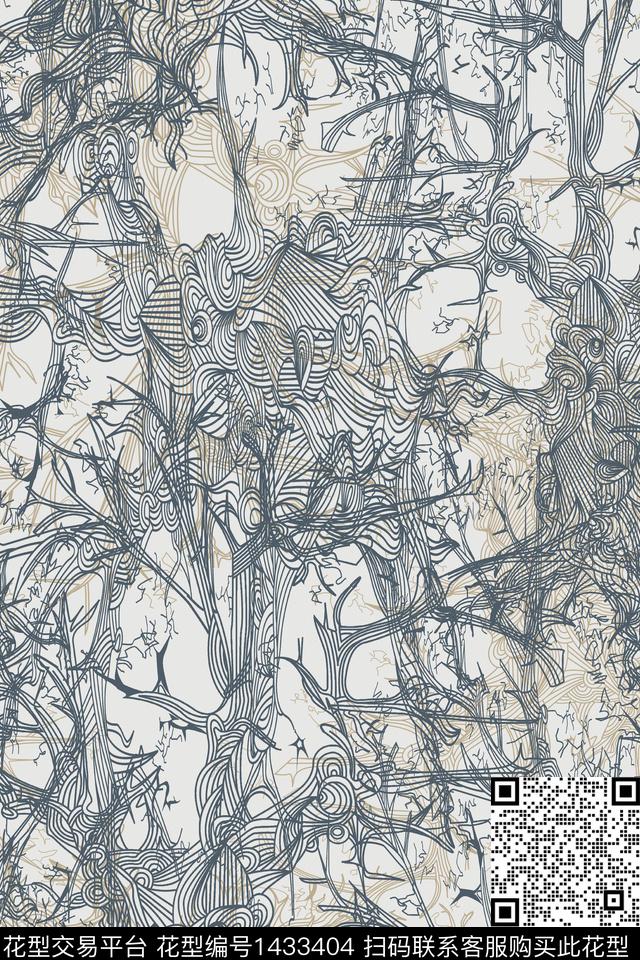 男装抽象配饰传统印花华亿平台下载（图片编号: 1433404） - 瓦栏（Walan）