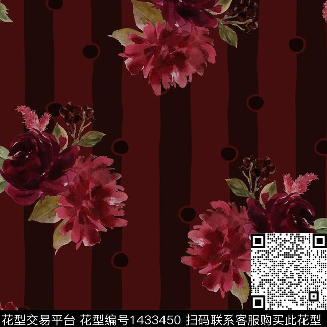 数码华亿平台花卉大牌风数码印花华亿平台下载（图片编号: 1433450） - 瓦栏（Walan）