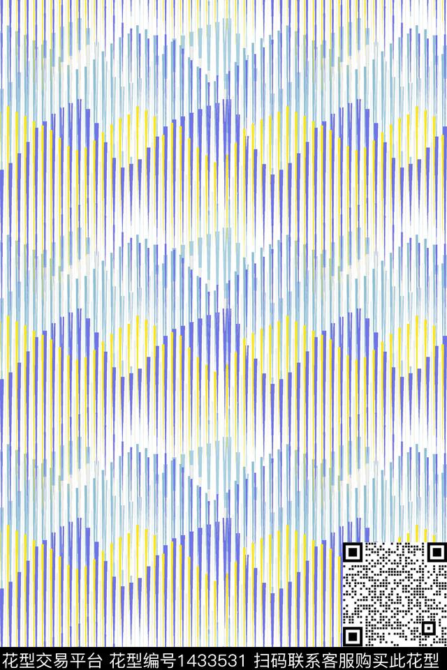 几何定位肌理抽象花卉数码印花华亿平台下载（图片编号: 1433531） - 瓦栏（Walan）