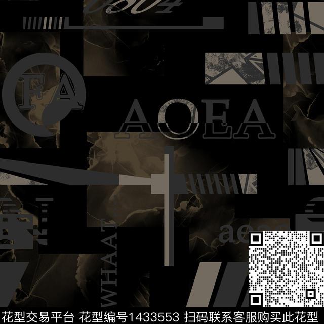 字母几何男装传统印花华亿平台下载（图片编号: 1433553） - 瓦栏（Walan）