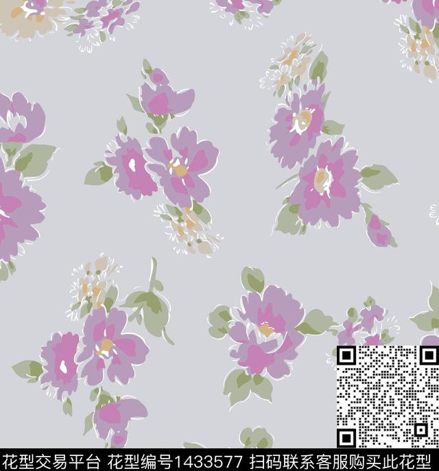数码华亿平台民族花卉华亿平台数码印花华亿平台下载（图片编号: 1433577） - 瓦栏（Walan）