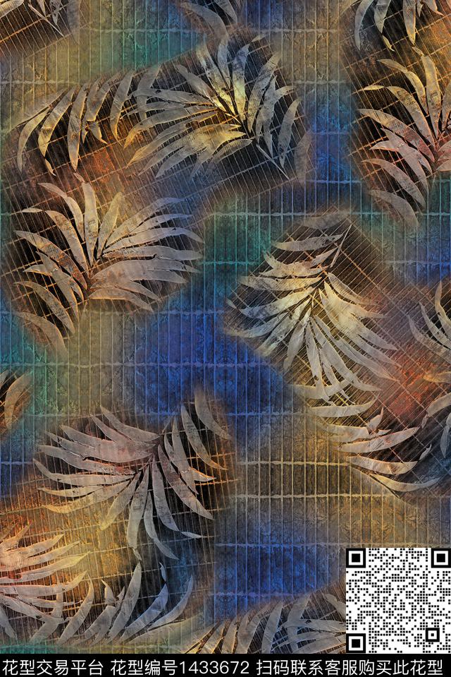 民族风复古香云纱数码印花华亿平台下载（图片编号: 1433672） - 瓦栏（Walan）