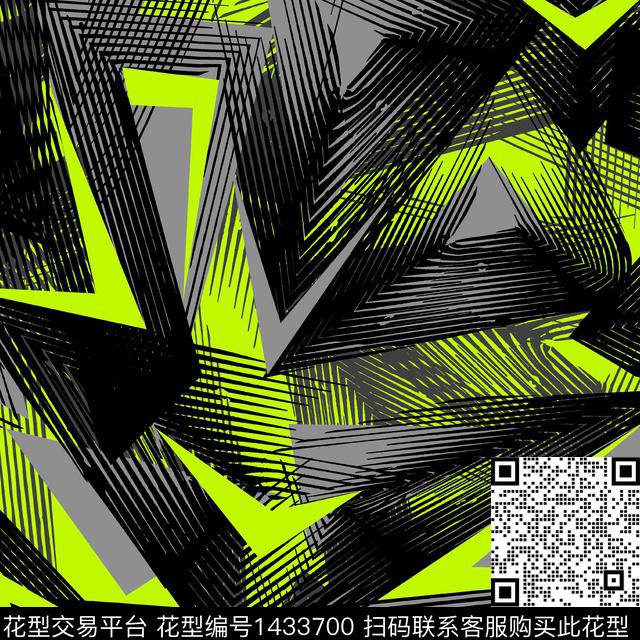 男士系列男士T桖衬衣几何组合传统印花华亿平台下载（图片编号: 1433700） - 瓦栏（Walan）