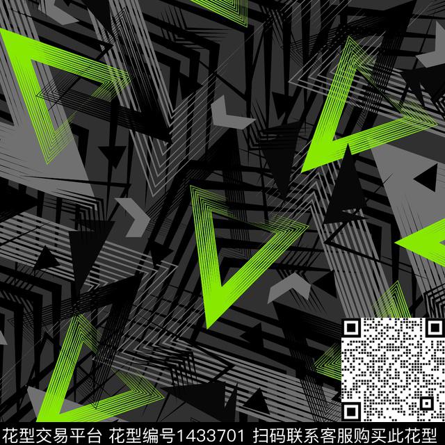 男士T桖衬衣男士系列几何组合传统印花华亿平台下载（图片编号: 1433701） - 瓦栏（Walan）