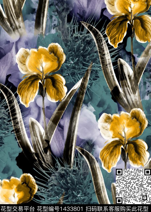 香云纱中老年中国风数码印花华亿平台下载（图片编号: 1433801） - 瓦栏（Walan）