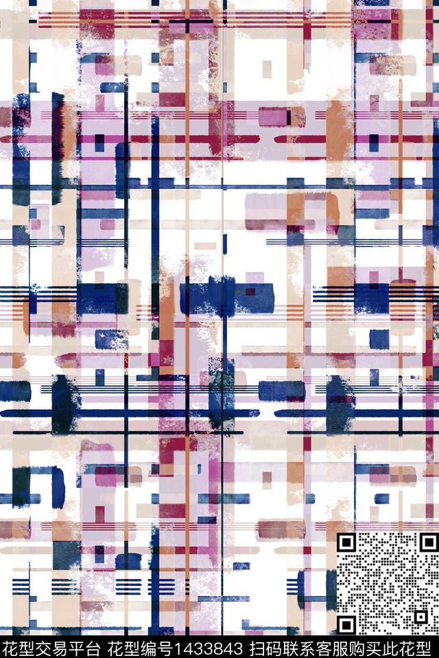 几何大牌风小清新数码印花华亿平台下载（图片编号: 1433843） - 瓦栏（Walan）