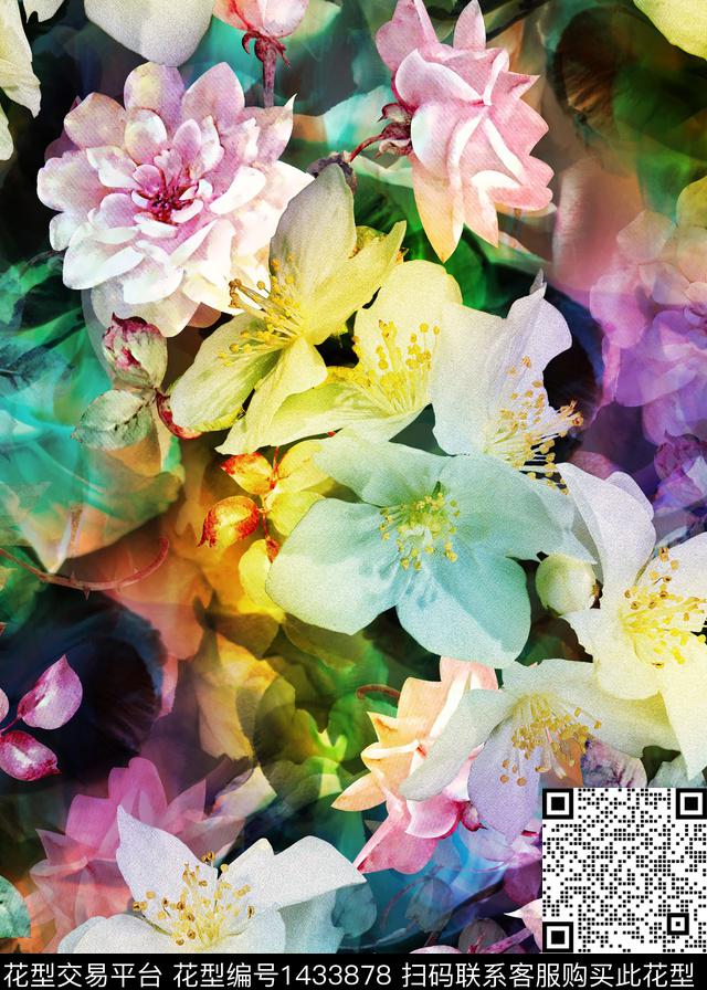 春夏华亿平台年轻女性大牌风数码印花华亿平台下载（图片编号: 1433878） - 瓦栏（Walan）