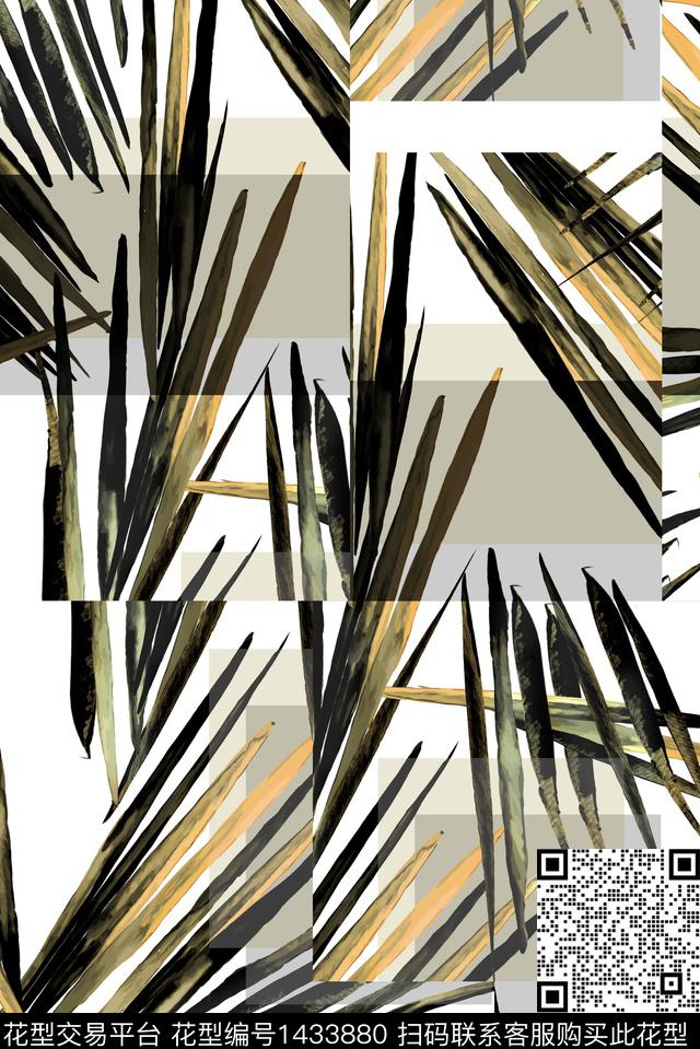 春夏华亿平台抽象热带华亿平台数码印花华亿平台下载（图片编号: 1433880） - 瓦栏（Walan）