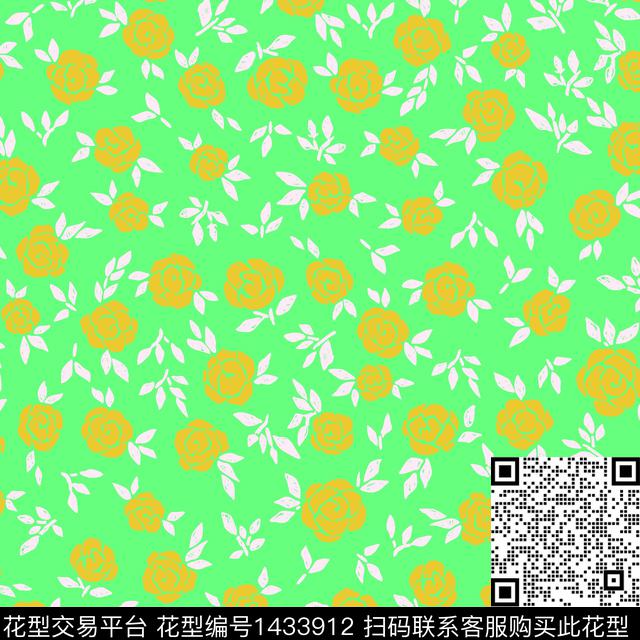 数码华亿平台复古花卉数码印花华亿平台下载（图片编号: 1433912） - 瓦栏（Walan）