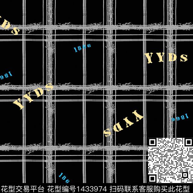 字母格子男装传统印花华亿平台下载（图片编号: 1433974） - 瓦栏（Walan）