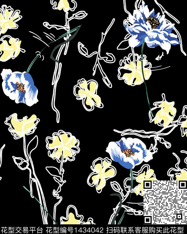 女装花卉大牌风传统印花华亿平台下载（图片编号: 1434042） - 瓦栏（Walan）