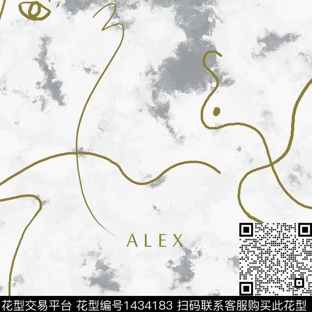 字母男装大牌风传统印花华亿平台下载（图片编号: 1434183） - 瓦栏（Walan）