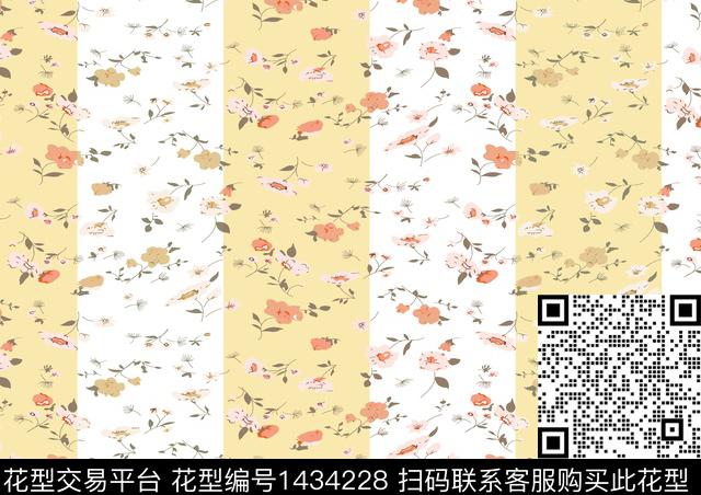 民族花卉几何小碎花数码印花华亿平台下载（图片编号: 1434228） - 瓦栏（Walan）