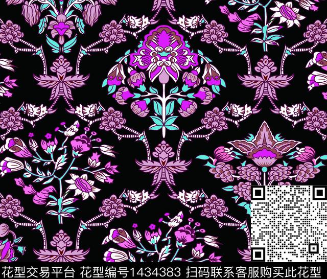 数码华亿平台连衣裙花卉数码印花华亿平台下载（图片编号: 1434383） - 瓦栏（Walan）