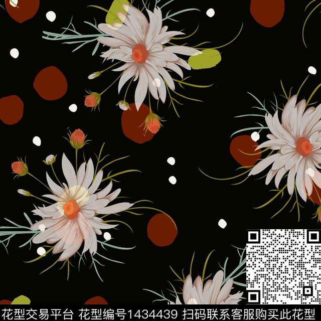 数码华亿平台花卉大牌风数码印花华亿平台下载（图片编号: 1434439） - 瓦栏（Walan）