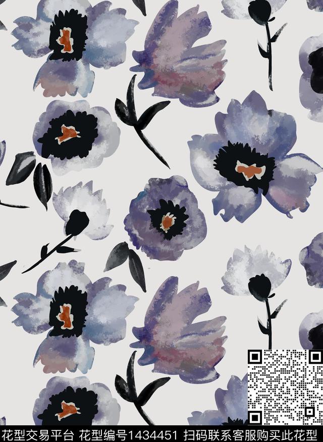 数码华亿平台连衣裙花卉数码印花华亿平台下载（图片编号: 1434451） - 瓦栏（Walan）