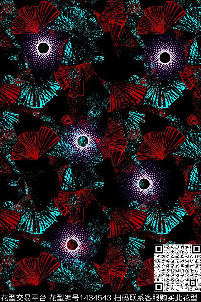 女装抽象中老年数码印花华亿平台下载（图片编号: 1434543） - 瓦栏（Walan）