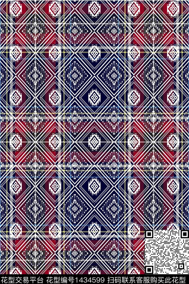 几何民族风传统华亿平台传统印花华亿平台下载（图片编号: 1434599） - 瓦栏（Walan）