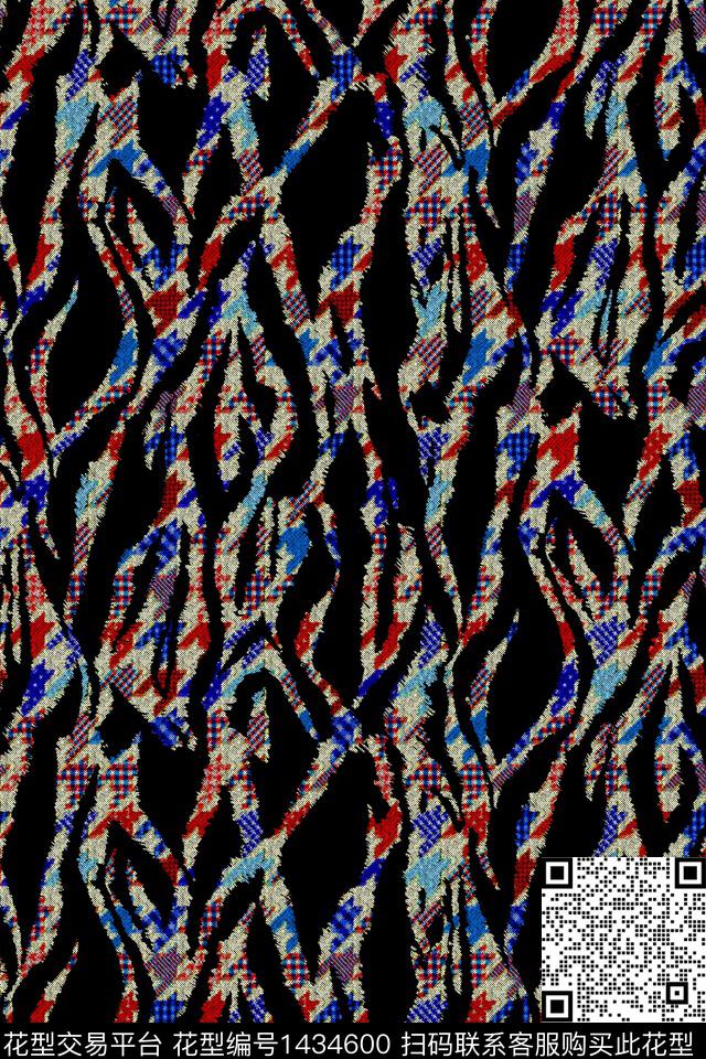 格子纹理条纹数码印花华亿平台下载（图片编号: 1434600） - 瓦栏（Walan）