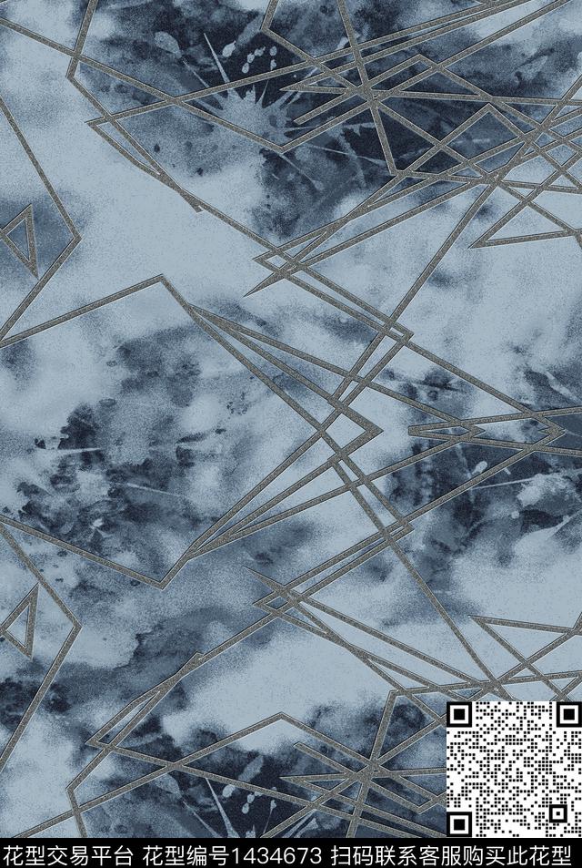 女装泼墨数码印花华亿平台下载（图片编号: 1434673） - 瓦栏（Walan）