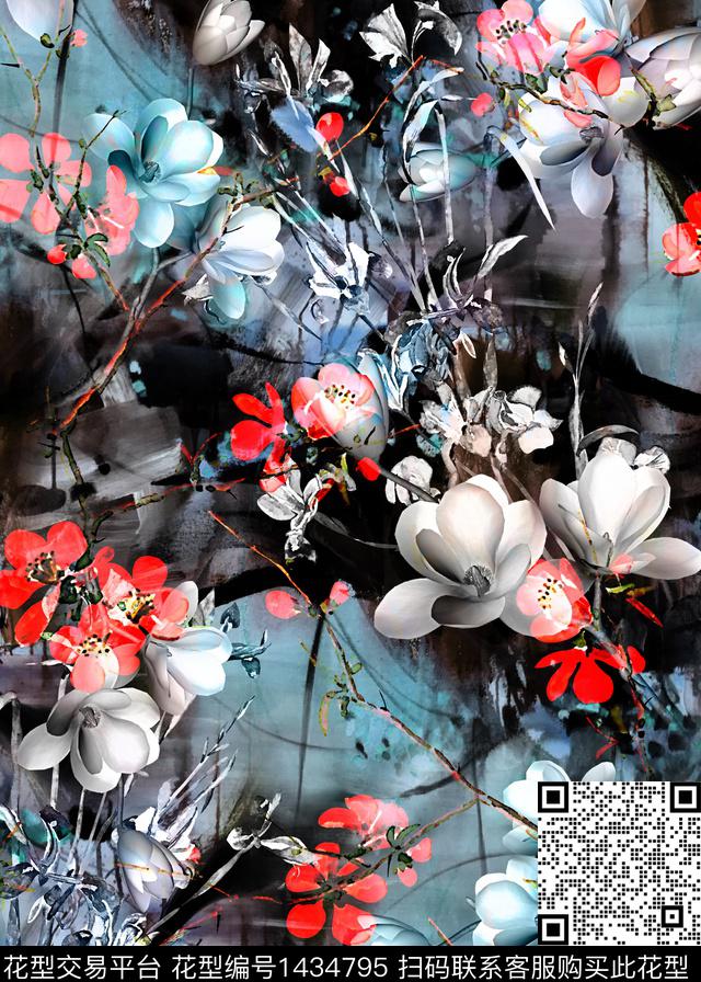 香云纱中老年中国风数码印花华亿平台下载（图片编号: 1434795） - 瓦栏（Walan）