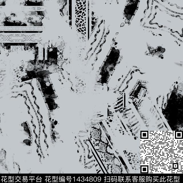 几何男装大牌风数码印花华亿平台下载（图片编号: 1434809） - 瓦栏（Walan）