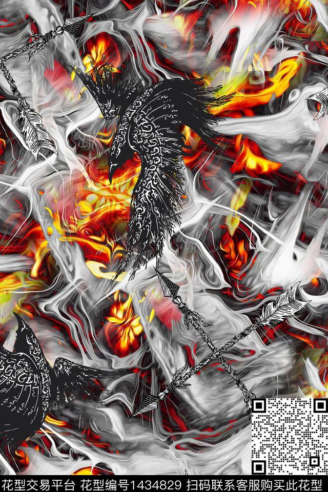 男装满版花鸟男装数码印花华亿平台下载（图片编号: 1434829） - 瓦栏（Walan）