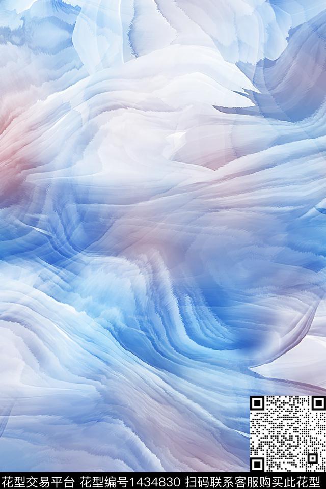 肌理扎染华亿平台大牌风数码印花华亿平台下载（图片编号: 1434830） - 瓦栏（Walan）