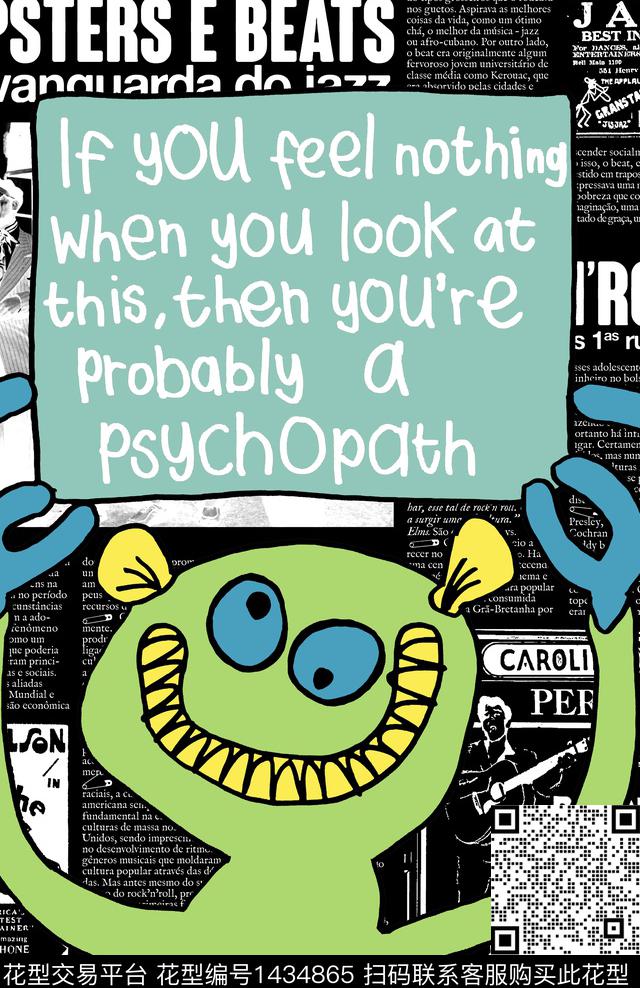 卡通人物报纸趣味数码印花华亿平台下载（图片编号: 1434865） - 瓦栏（Walan）