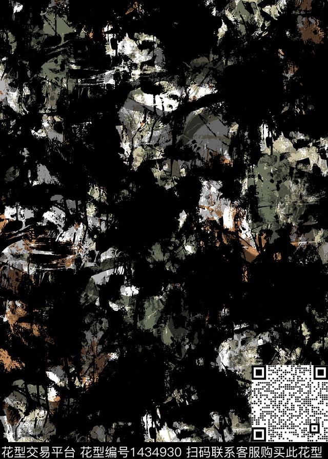 潮牌大牌风抽象传统印花华亿平台下载（图片编号: 1434930） - 瓦栏（Walan）