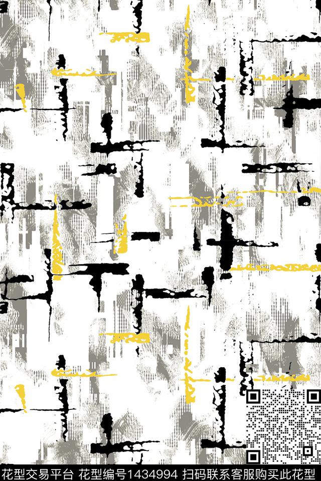 字母几何扎染华亿平台数码印花华亿平台下载（图片编号: 1434994） - 瓦栏（Walan）